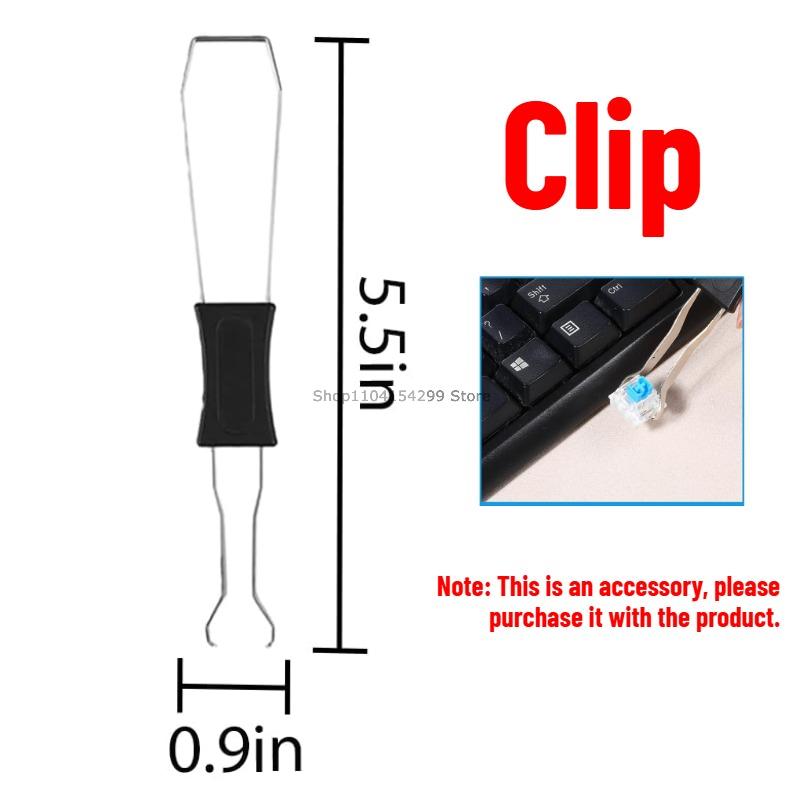 20 Pcs Blue Keyboard Switches, 3-Pin Clicky Tactile Mechanical Keyboard Switches, Complete DIY Replacement Kit with Switch Pulle