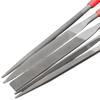 Assorted Mini Steel File Set: Triangular & Semicircle Grinding Tools with Plastic Handle