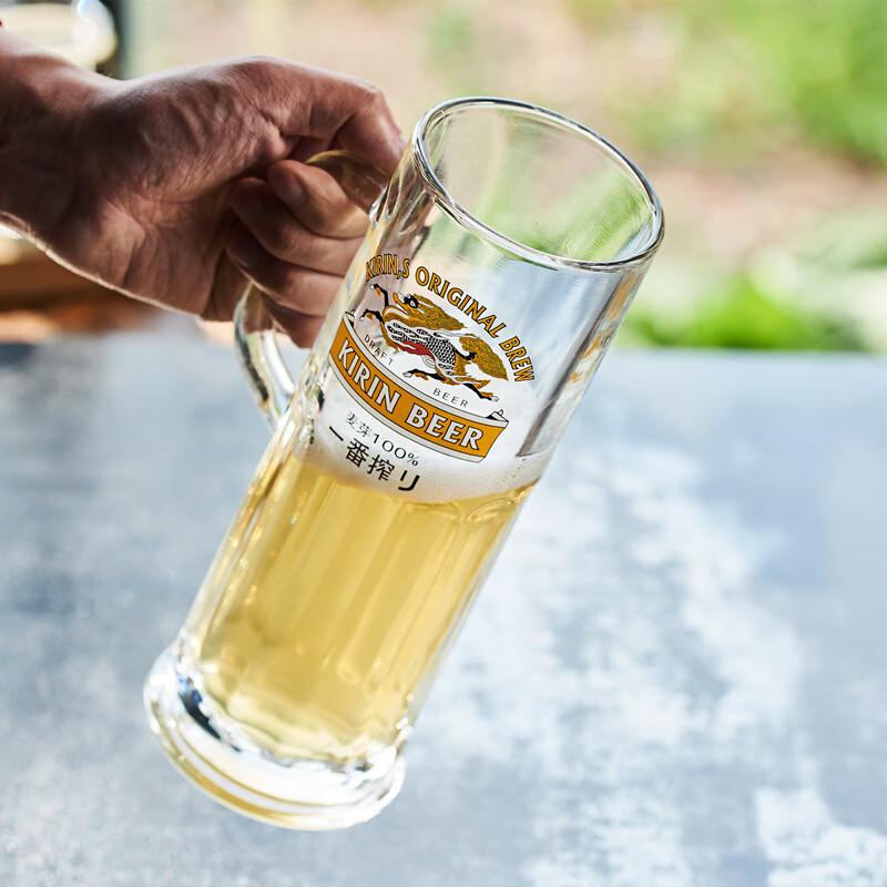 Стеклянная пивная кружка Kirin с ручкой