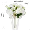 Wedding Bouquet White Roses Flower Artificial Bridesmaid for Decoration Prop