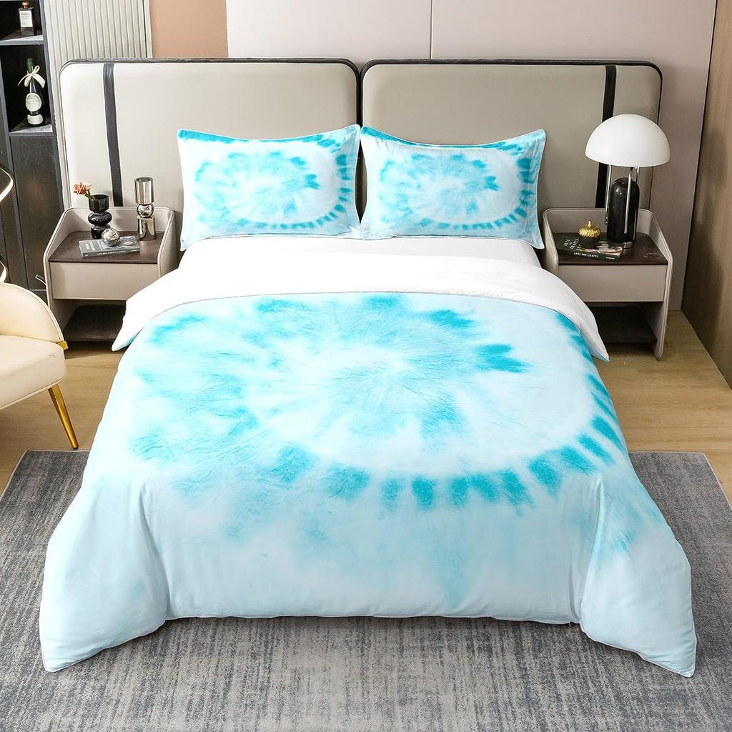 Комплект пододеяльника тай-дай Бохо Этнический Спиральный принт Размер Квин Постельное белье Комплекты чехлов для одеяла для мужчин женщин детей