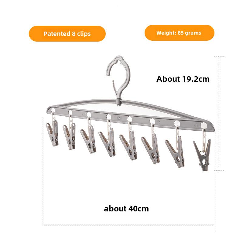 Foldable Multi-Function Clothes Drying Rack with Windproof Clips