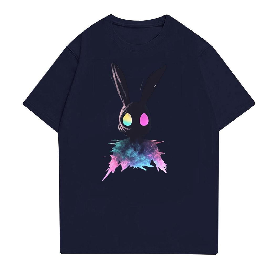 Easter - Men's Casual Baggy Bunny  Print T-shirt Round Neck Pull-over Short-sleeved Top