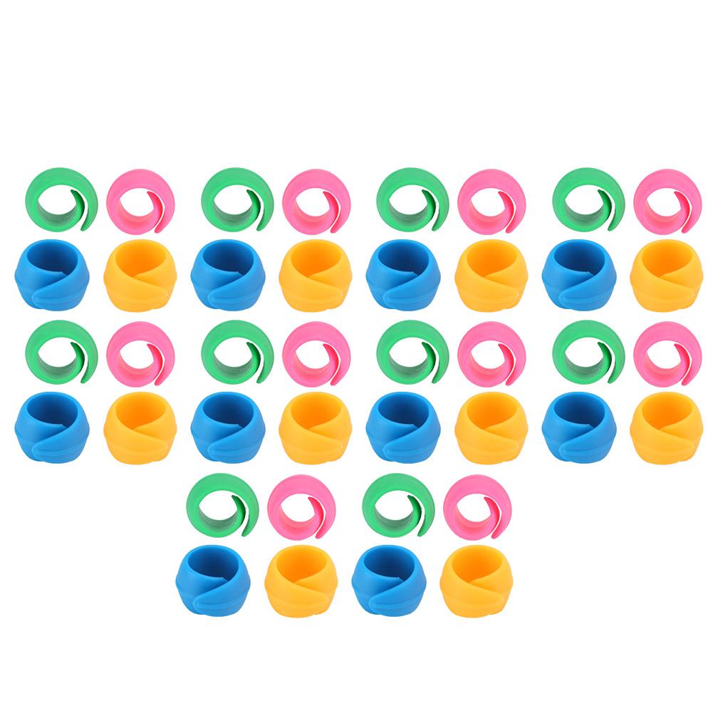 40 шт., силиконовые красочные зажимы для катушек, зажимы для шпульных ниток, аксессуары для швейных ниток