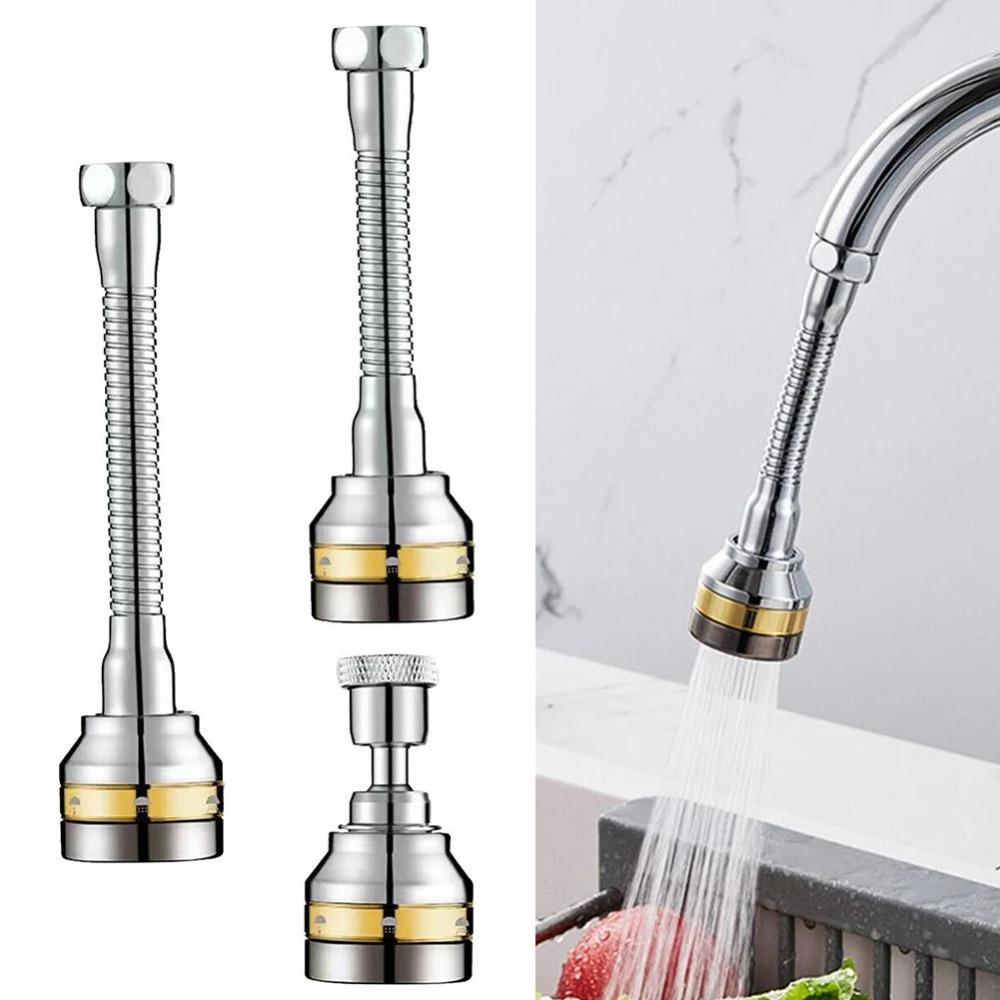 1PC 360° Rotating Kitchen Faucet Extender Bendable Shower Head with Aerator Pressurized Water Saving Nozzle Shower Accessories