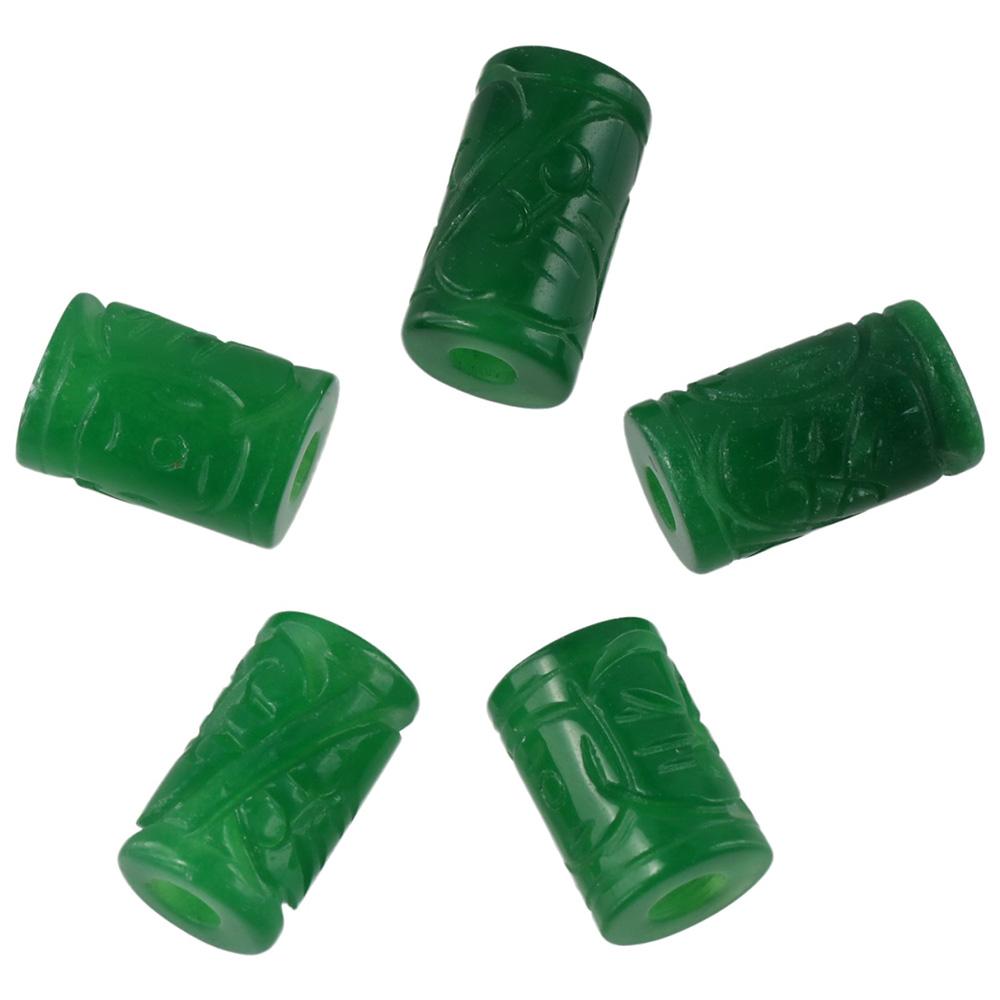 10*15 мм натуральный жадеит, нефрит, камень, трубка, форма колонны, гравировка, резная для изготовления ювелирных изделий своими руками