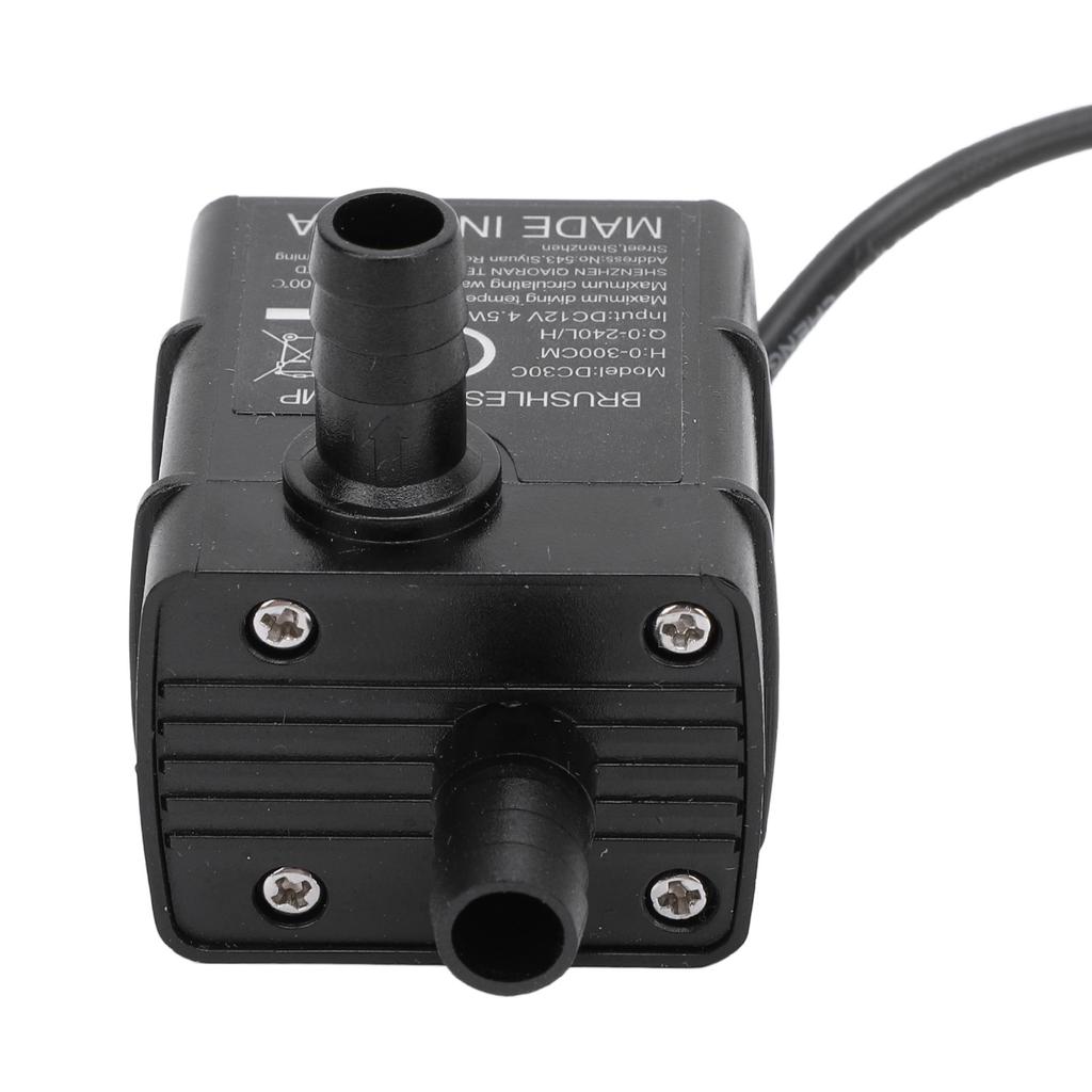 Микро Погружной Насос DC 12В 4.5Вт 240Л/Ч 300см Подъем IP68 Бесщеточный Насос для Водного Фонтана со Светодиодом