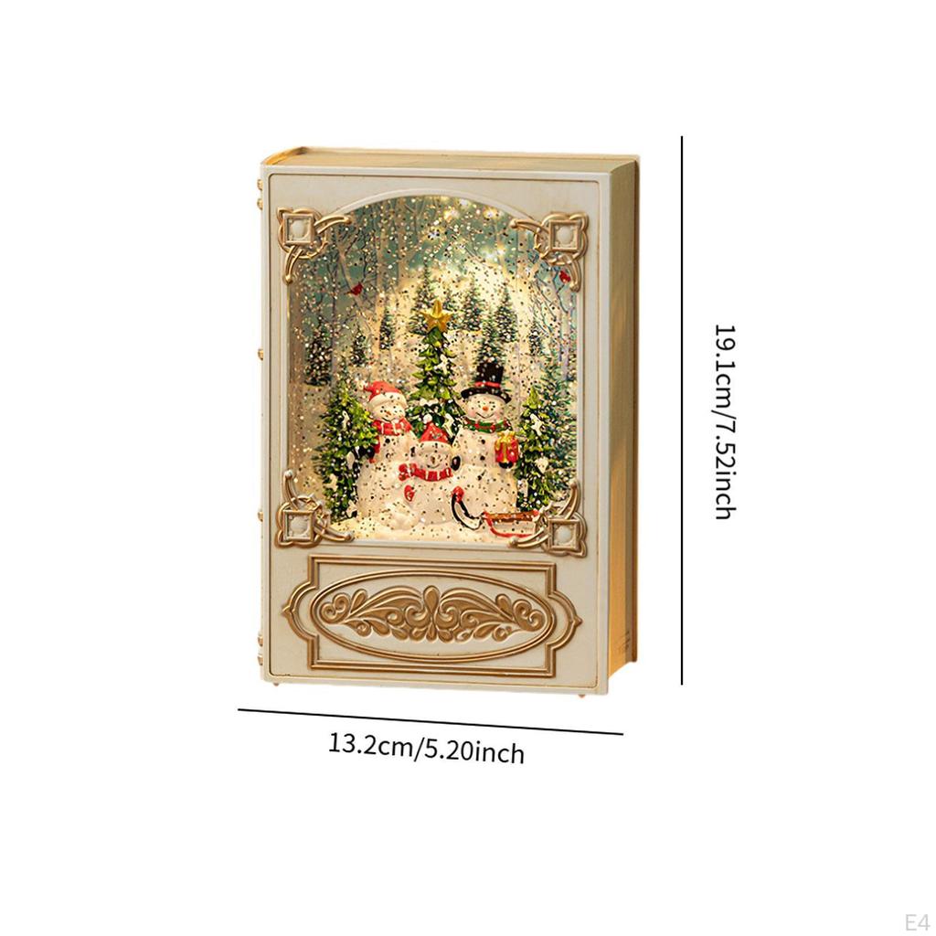 Christmas Light Music Box Children Birthday Gift Book Night Musical Ball