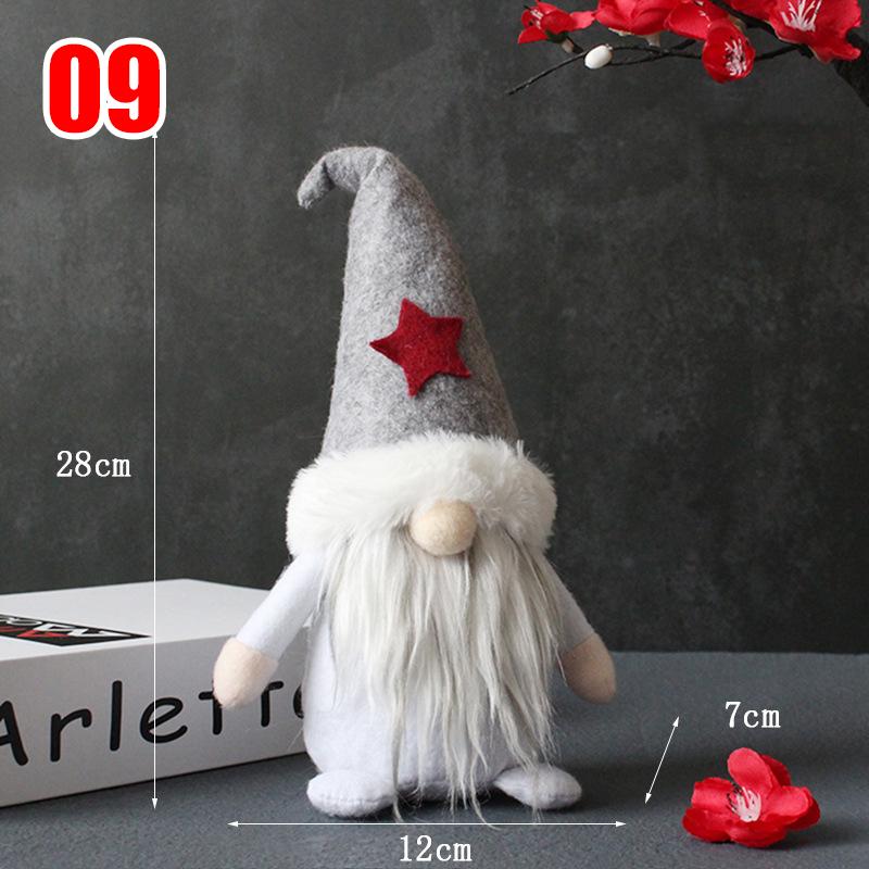 34 Styles Knitted Fabric Swedish Tomte Dwarf Rudolph Gnomes Dwarf Santa Claus Faceless Plush Doll