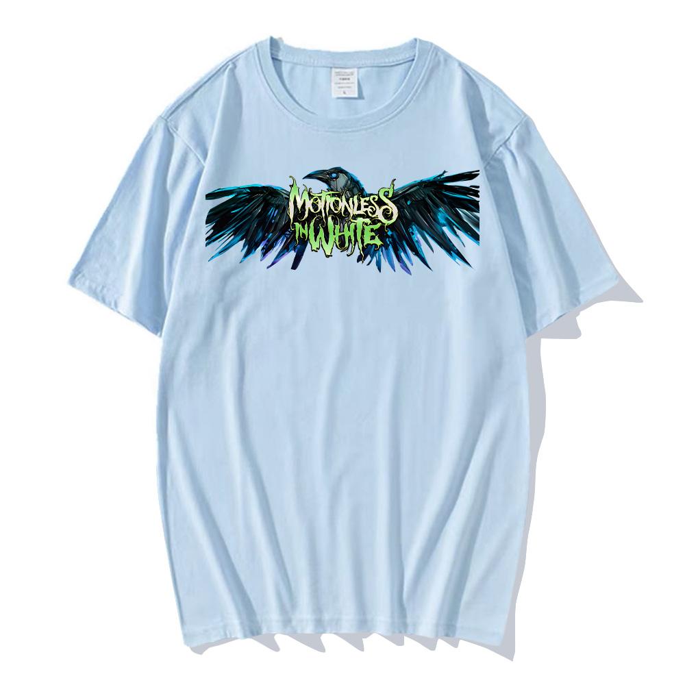 Motionless in White Тур 2025 Футболки Новая Мода Женская/Мужская Одежда с Принтом Летняя Хлопковая Футболка с Коротким Рукавом и Круглым Вырезом Топы