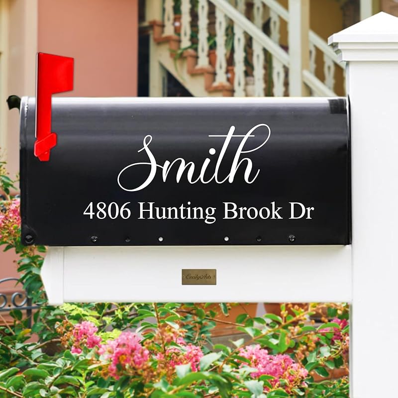 Индивидуальный номер почтового ящика, светоотражающие современные номера почтовых ящиков для улицы, виниловая наклейка с адресом улицы, самоклеящиеся номера, индивидуальный выбор цветов