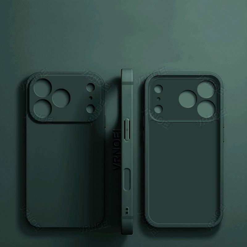 Роскошный чехол с защитой линз для iPhone 17 11 12 13 14 15 16 Pro Max Мягкий бампер для Air 14 15 16 Plus Аксессуары для телефона
