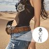 Western Cowboy Letter Keychain Vintage Initial A-Z Key Clip Metal Key Chain Belt Keyring Denim Style Accessory