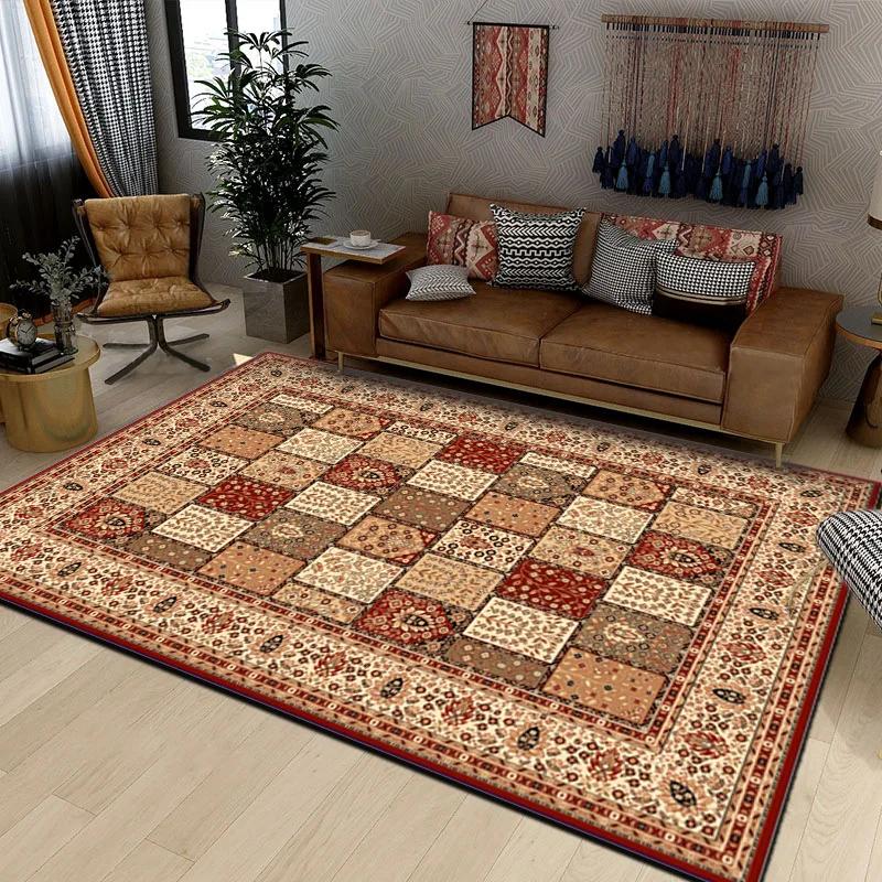 Vintage Persian Area Rug Bohemian Oriental Non-Slip Washable Carpet for Living Room, Bedroom, Home Decor