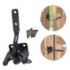 Automatic Gravity Lever Gate Latches Lock Steel Self Locking Bolts Heavy Duty Black Steel Gate Lock for Garden Fence