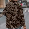 Куртка-рубашка с леопардовым принтом на пуговицах с длинными рукавами, женская, осень 2025, новые европейские и американские женские топы