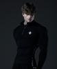 CARMID Compression Noble Banding Lettering Half-Zip Long Sleeve [Black]