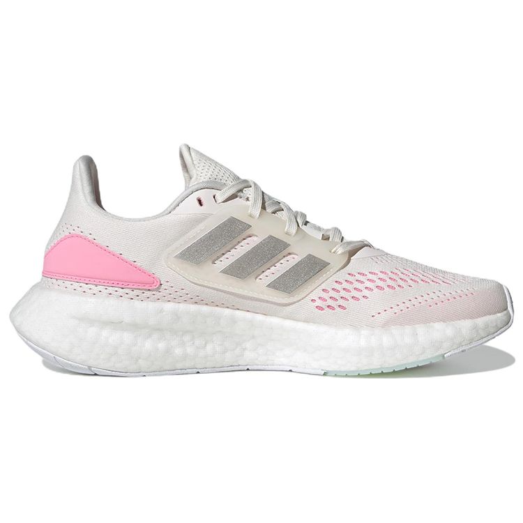 Adidas Pureboost 22 Lace-Up Low-Top Running Shoes Women Sneakers Pink White HQ1457