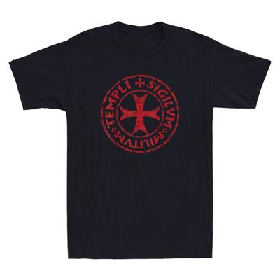 Knights Templar Tshirt Seal Of The Temple Cross Medieval Crusader Unisexs Tshirt
