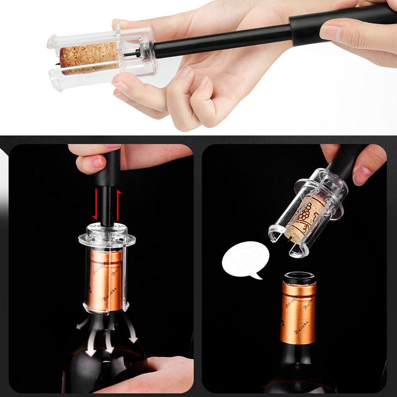 1 Pcs Air Pump Wine Bottle Opener Stainless Steel Pin Type Bottle Pumps abridor de vinho Kitchen Opening Tools Bar Accessories1
