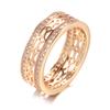 Новое Этническое Кольцо Невесты из Розового Золота для Женщин Микровставка Двойной Ряд Натуральный Циркон Кольца с Полым Цветком Свадебные Украшения