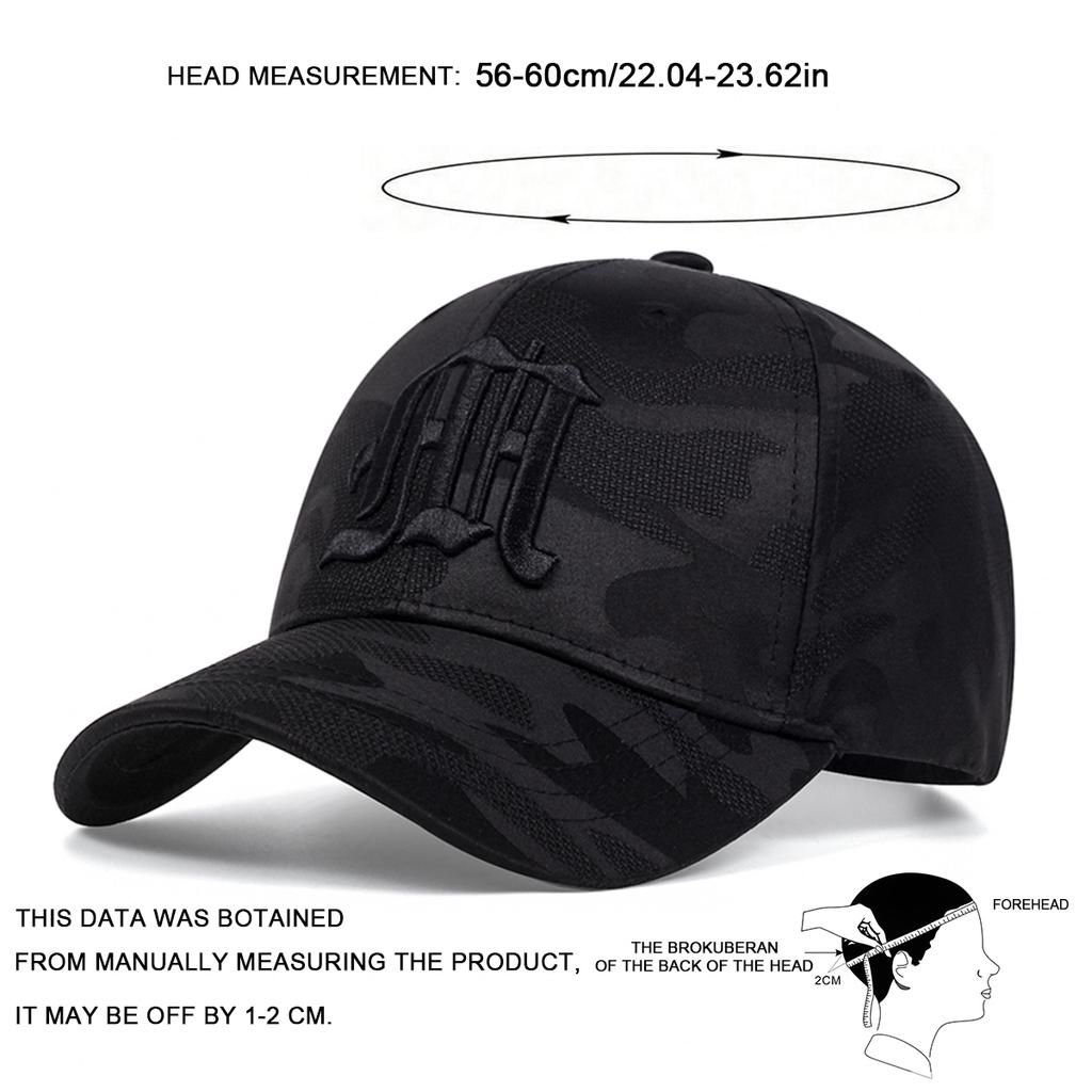 Unisex Gothic Letter M Embroidery Adjustable Trucker Baseball Hat Spring Autumn Outdoor Travel for Women Men