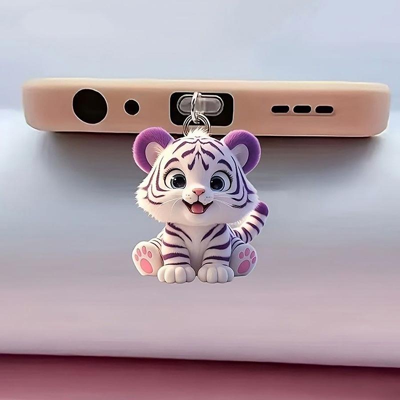 1 шт. 2D Милый кот Собака Трилистник Мобильный телефон Заглушка от пыли Подвеска Тип C Заглушка для зарядного порта Подвесной декор