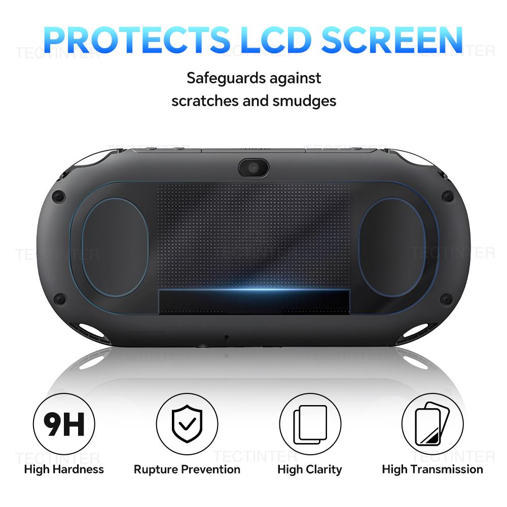 1/2 Упаковки Защитная пленка для экрана для Sony PS Vita PSV 1000 Переднее Закаленное Стекло + Задняя Прозрачная Полная Защитная пленка для PSV 2000 Портативная