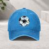 Soccer Graffiti Baseball Cap Washed Cotton Adjustable Outdoor Sports Vintage Style for Unisex Women