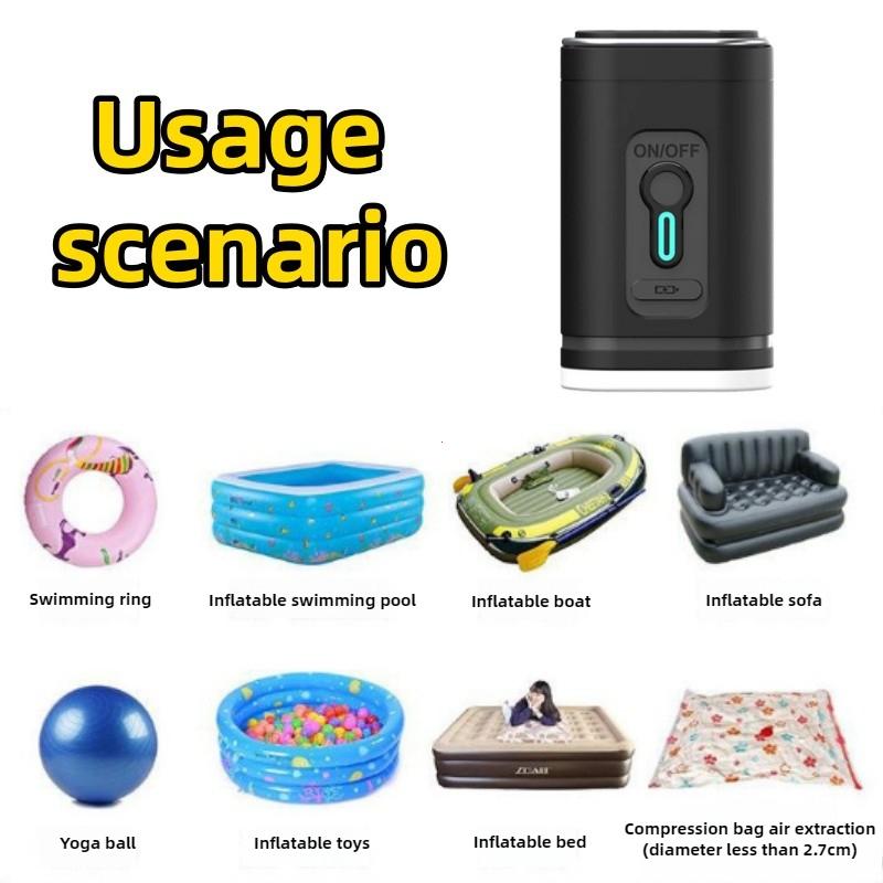 Беспроводной насос для накачивания Портативный уличный мини-воздушный компрессор Кровать-подушка Надувной круг Многофункциональный воздушный насос