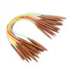 Multicolor Plastic Pipe Carbonized Double Annular Bamboo Sweater Needles for Knitting