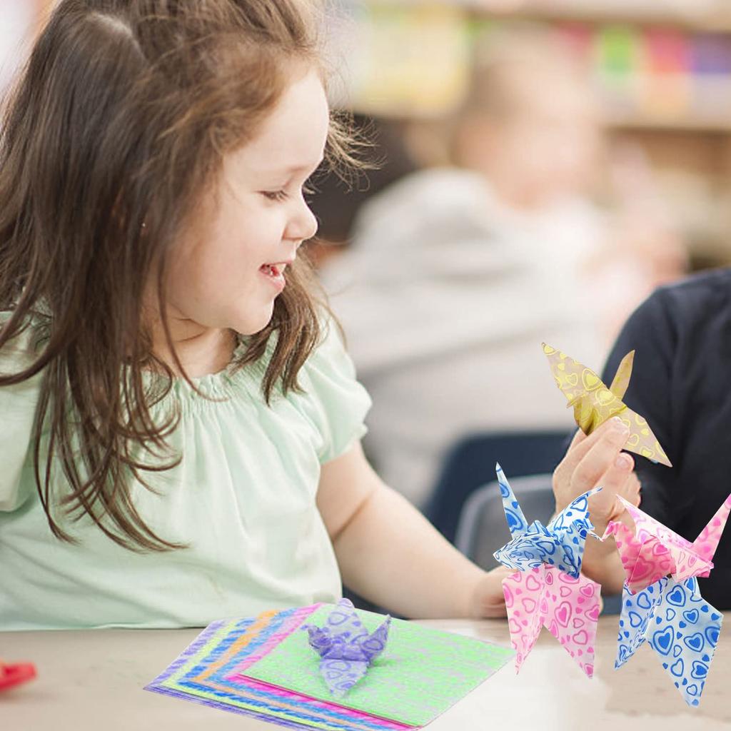 CMD Glitter Origami 70 7 for Thousand Love Style Origami DIY Birthday Party Paper Craft Colorful Love Paper, Sheets, 77cm, Colors, Cranes,