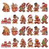 24Pcs Christmas Tree Decorations Wood Biscuit Men Ornament For Mantels Wreath Bookshelf Indoor and Outdoor Decoration