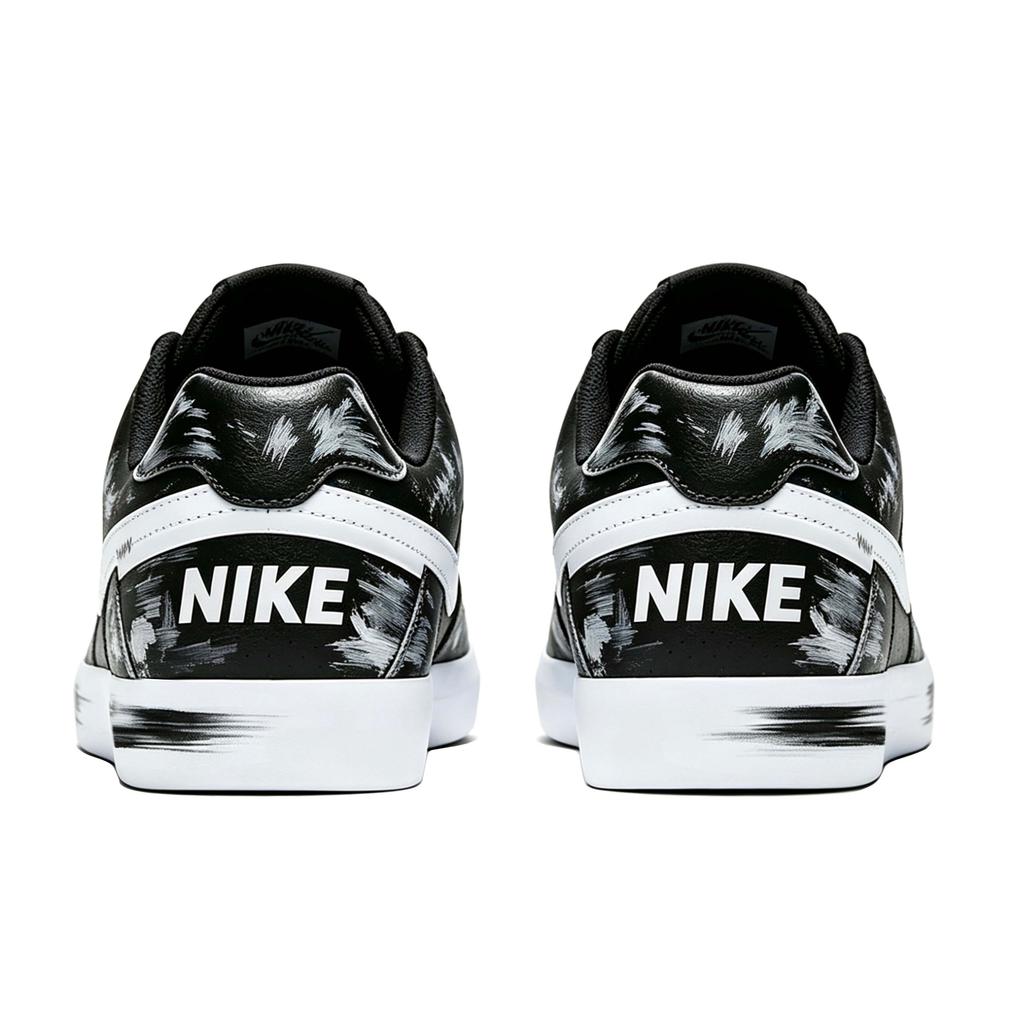 Nike SB Delta Highway Killer Leather Low top Skateboard Shoes Unisex Black White 942237-010(Team858-)