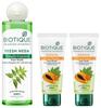 Biotique Очищающий гель для умывания лица Bio Neem, 200 мл и Biotique Омолаживающий гель для умывания лица Bio Papaya, Набор из 2 шт., 200 мл (2 x 100 мл)