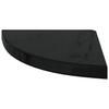 Corner Floating Shelves Set of 2 High Gloss Black 35 x 35 x 3.8 cm MDF
