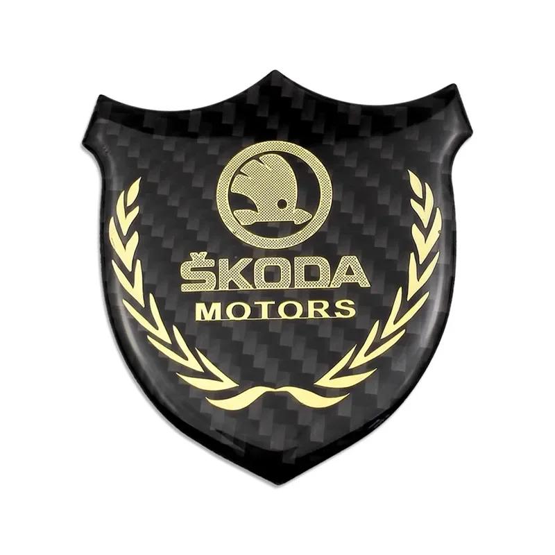 1pc Car Sticker Side Badge for Skoda Yeti Karoq Felicia Roomster Octivia 2 A5 Rapid Kodiaq Superb Fabia 1 Kamiq Exterior Emblem AA222