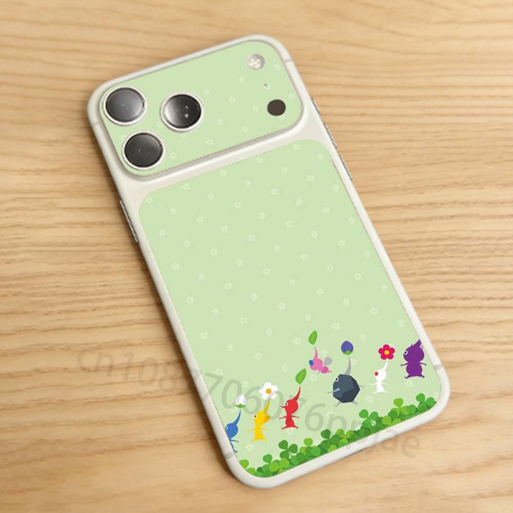 Pikmin Для iPhone 17 pro Max/17 pro Полное покрытие Наклейка Кожаная Обёртка Цветная Задняя Защитная Плёнка-Наклейка