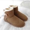 3352 Winter warm sheepskin integrated snow boots women's short non-slip casual thickened wool leather snow shoes