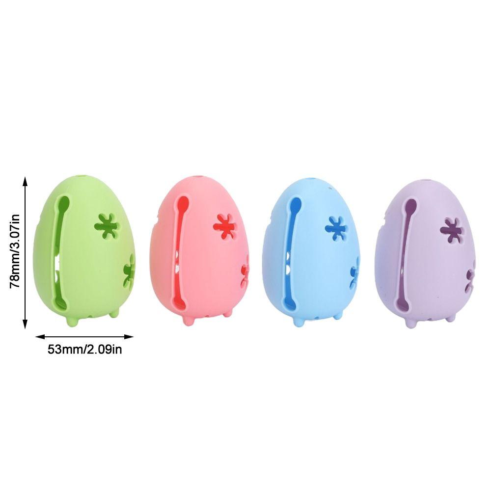 4pcs Double Sided Hollow Out Makeup Sponge Case Makeup Blender Organizer For Hygienic Storage