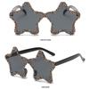 Pentagon Rhinestone Pentagon Sun Glasses UV400 Protection Shades Star Shaped Sunglasses  Unisex