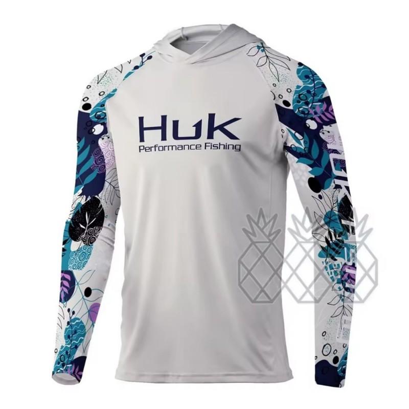 Mens Fishing Hoodie UPF 50 Sun Protection Quick Dry Long Sleeve Outdoor Shirt Fall