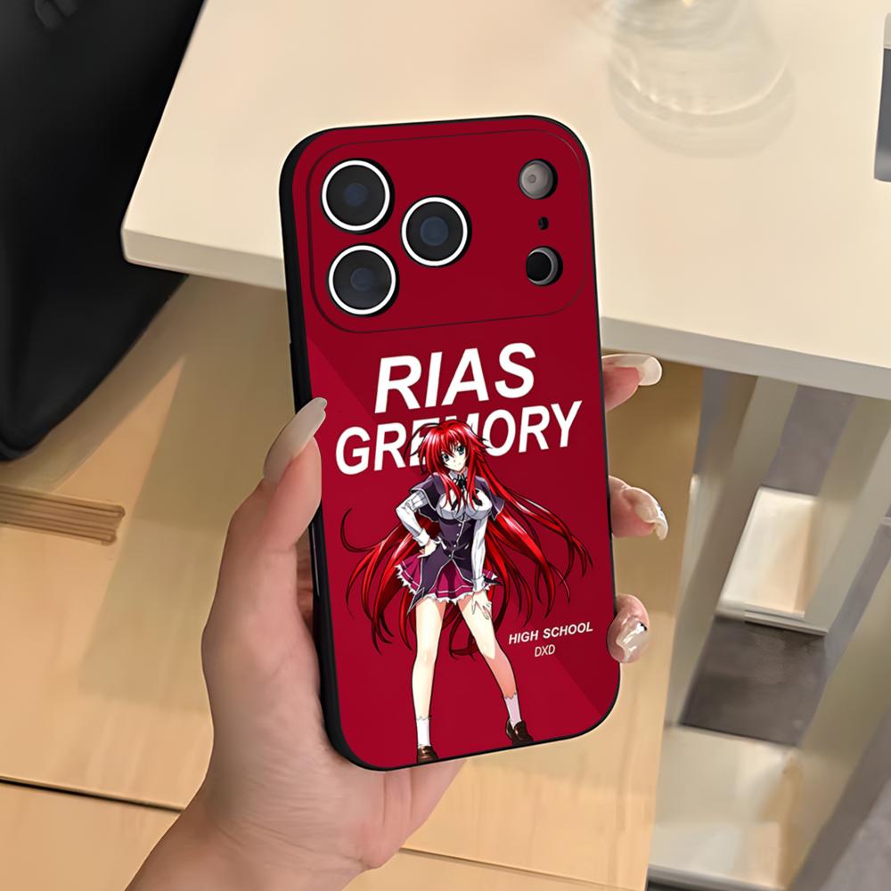 Чехол для телефона DXD Риас Г-Гремори для IPhone 17 Air 16 E Pro Max 15 14 13 Mini 12 Pro 11 Max Plus Черный Мягкий