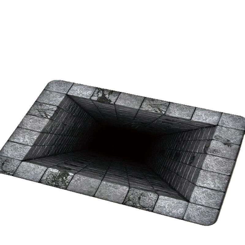 3D Визуальный Коврик для Пола Ретро Входной Коврик для Входной Двери С Принтом Входной Коврик для Ног Легкий в Уходе Противоскользящий