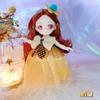 16 см 3D Комиксные Глаза Девочка Принцесса BABI Кукла Игрушки 1/8 BJD Суставы Подвижные Красивая Одежда Белая Кожа Детские Игрушки для Переодевания Подарки