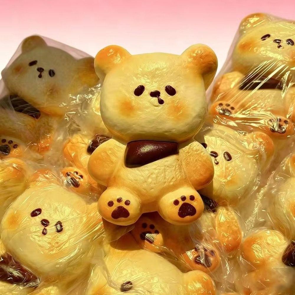 Hand Relax Bear Baked Bread Toy Slow Rising Slow Rebound Toy Bear Bread Squeeze Toy Kids Adults