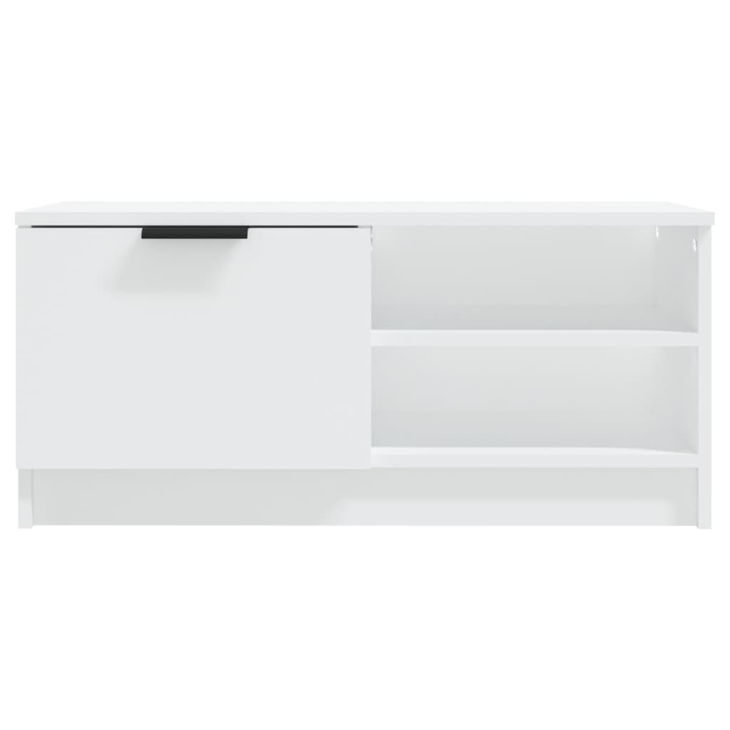 Vidaxl Szafka Pod Tv, Biała, 80X35X36,5 Cm, Materiał Drewnopochodny