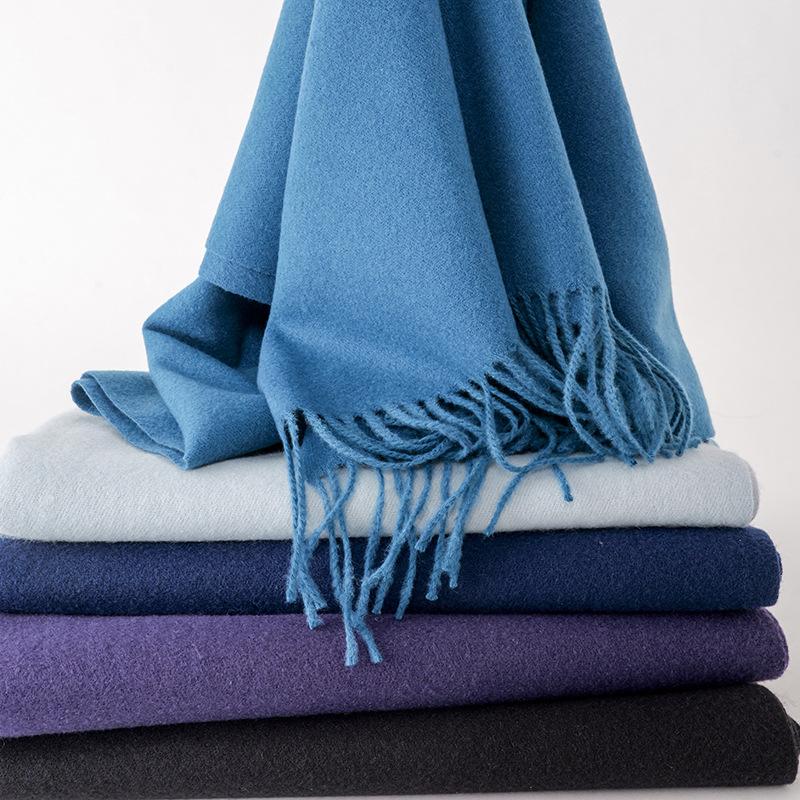 Cashmere feel solid color women's imitation cashmere scarf 1116 winter atmosphere Korean versatile medium and long shawl scarf