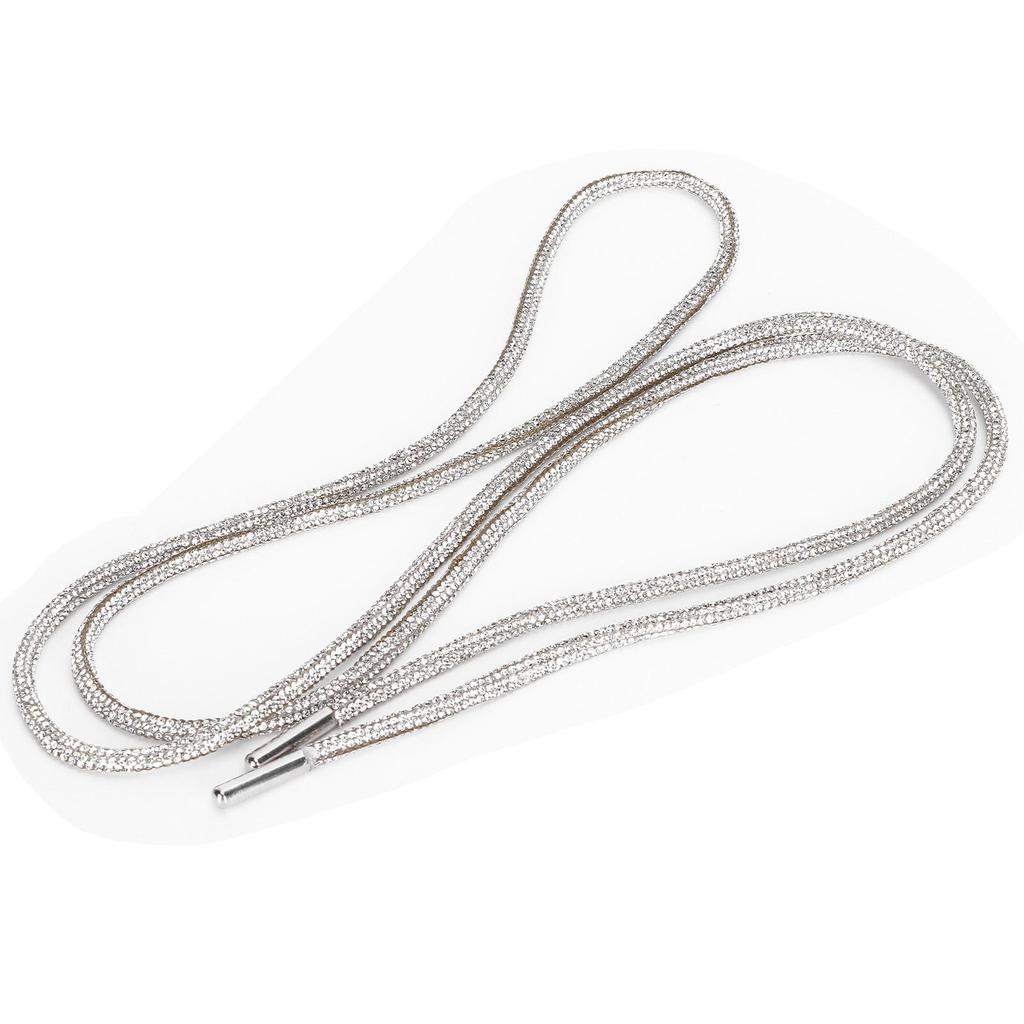 Rhinestone Shoelaces Personalized Round Clothing Belt Rope for Sneakers Remaking Clothing Decoration