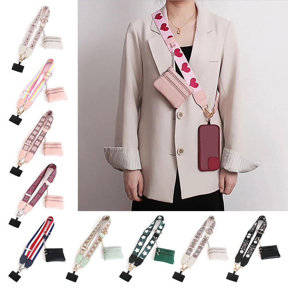 Adjustable Phone Strap Anti Loss Clip and Go Strap Multifunction Phone Lanyard for Woman
